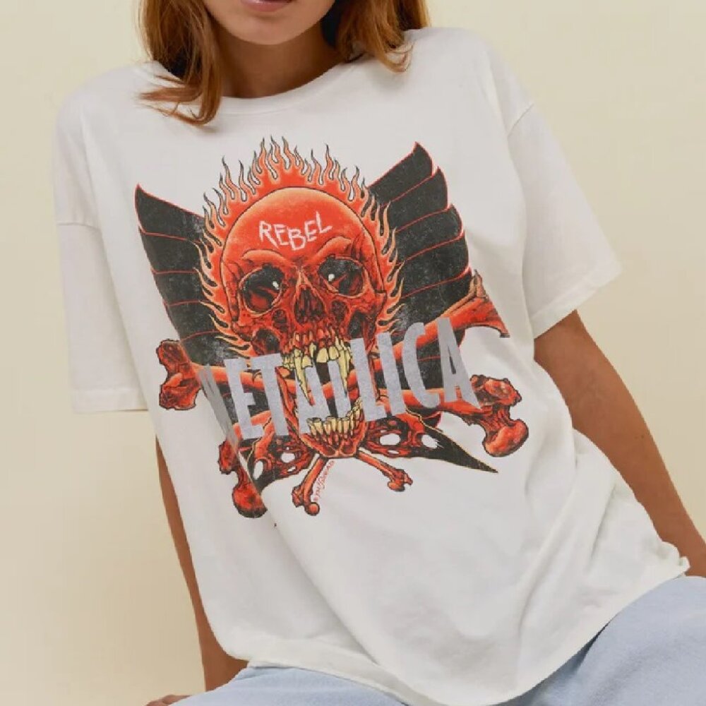 NWT DAYDREAMER METALLICA REBEL OF BABYLON MERCH TEE, VARIOUS SIZES
